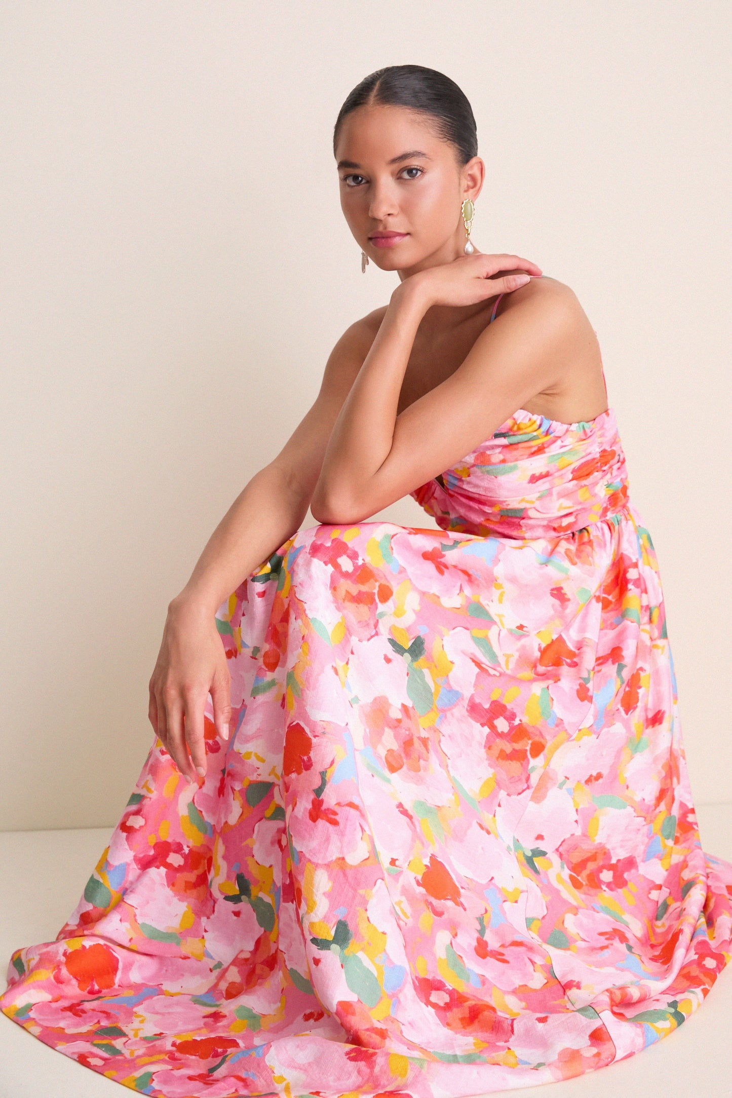 Harper Watercolor Maxi Dress