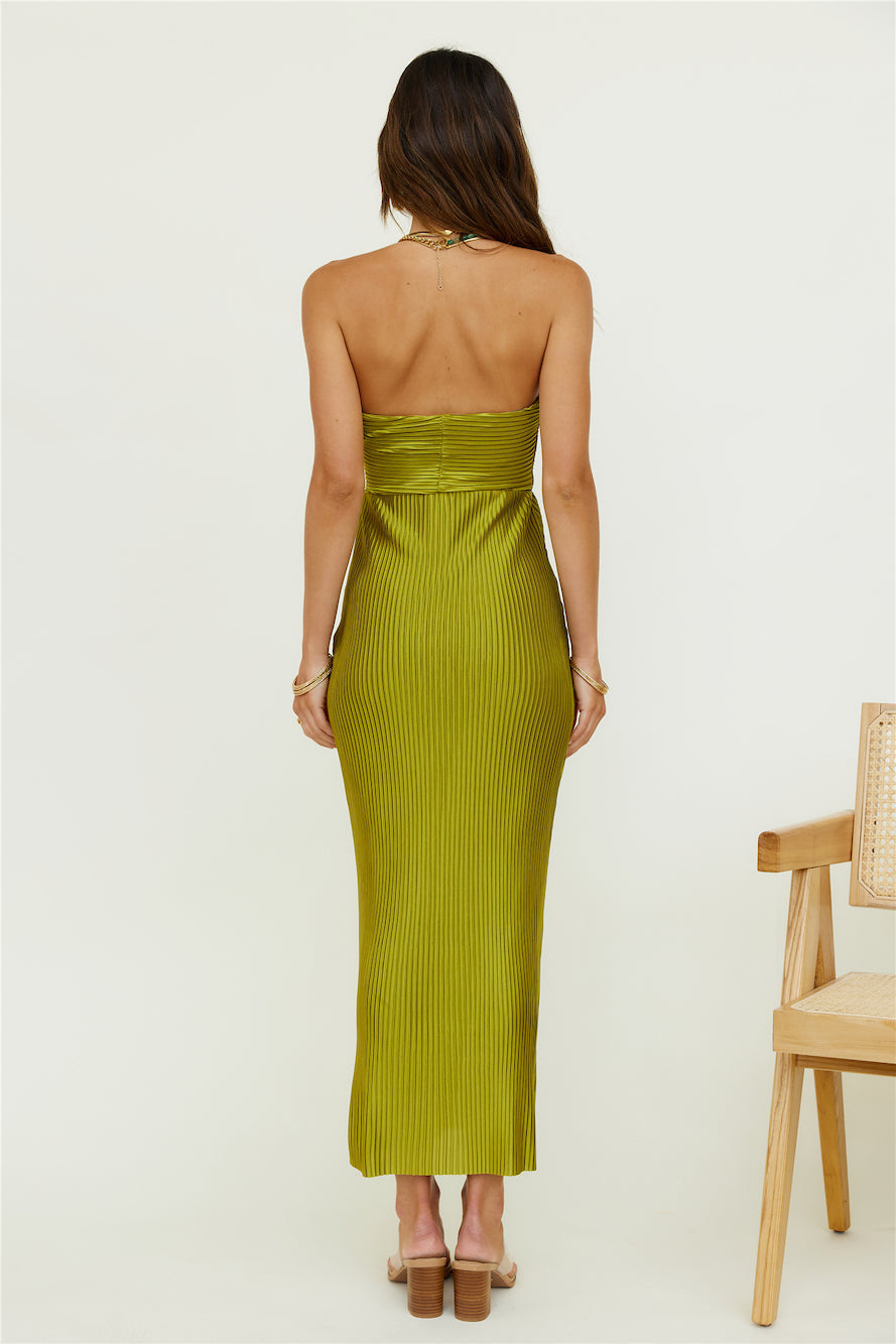 Amelie Silk Maxi Dress in Sage