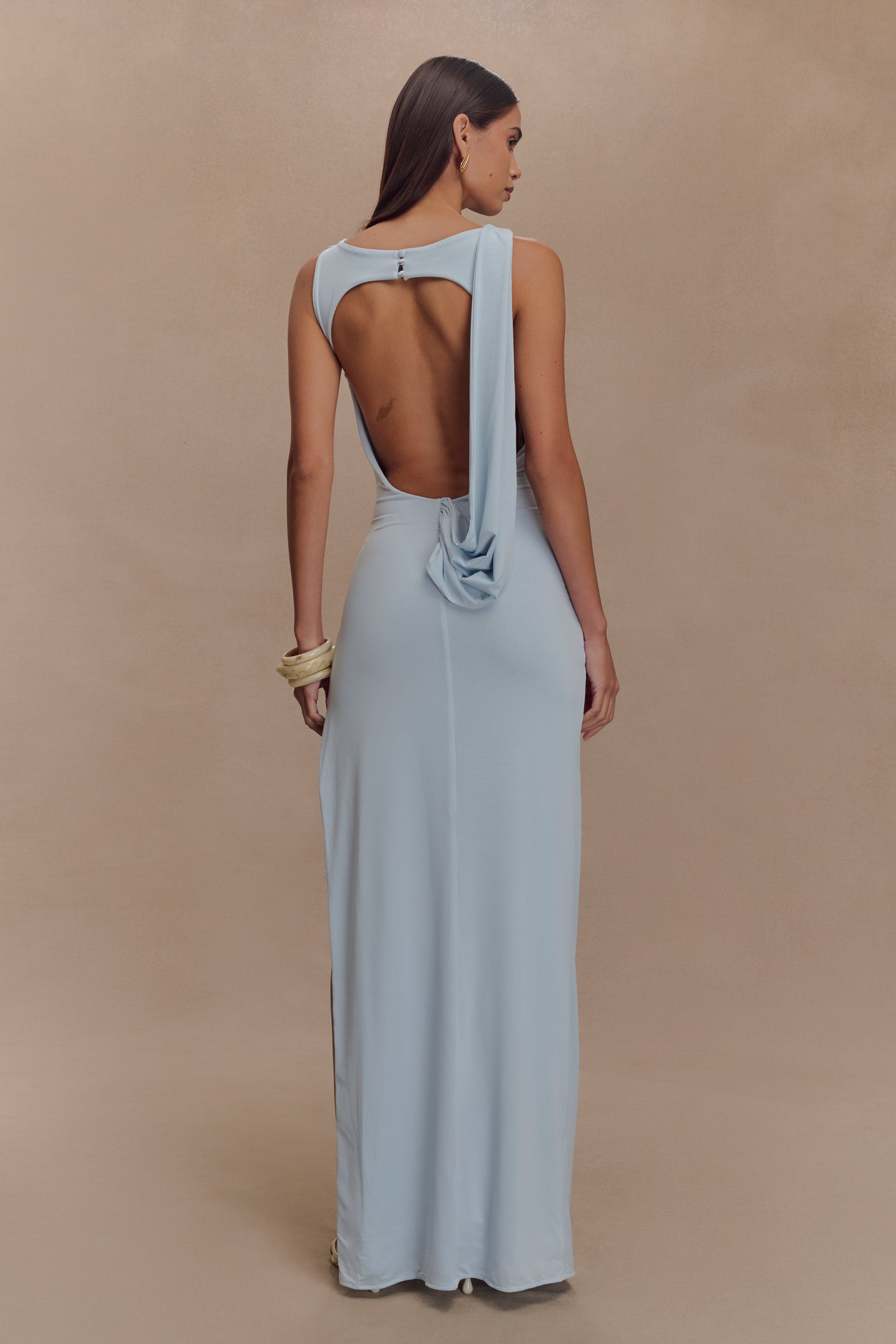 Henley Slinky Drape Maxi Dress