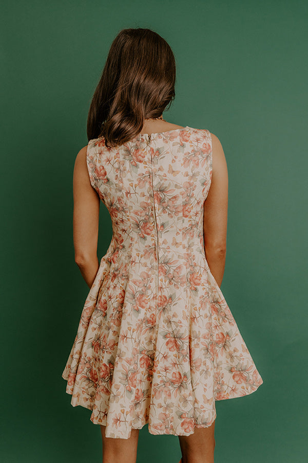 Arabella Floral Denim Mini Dress