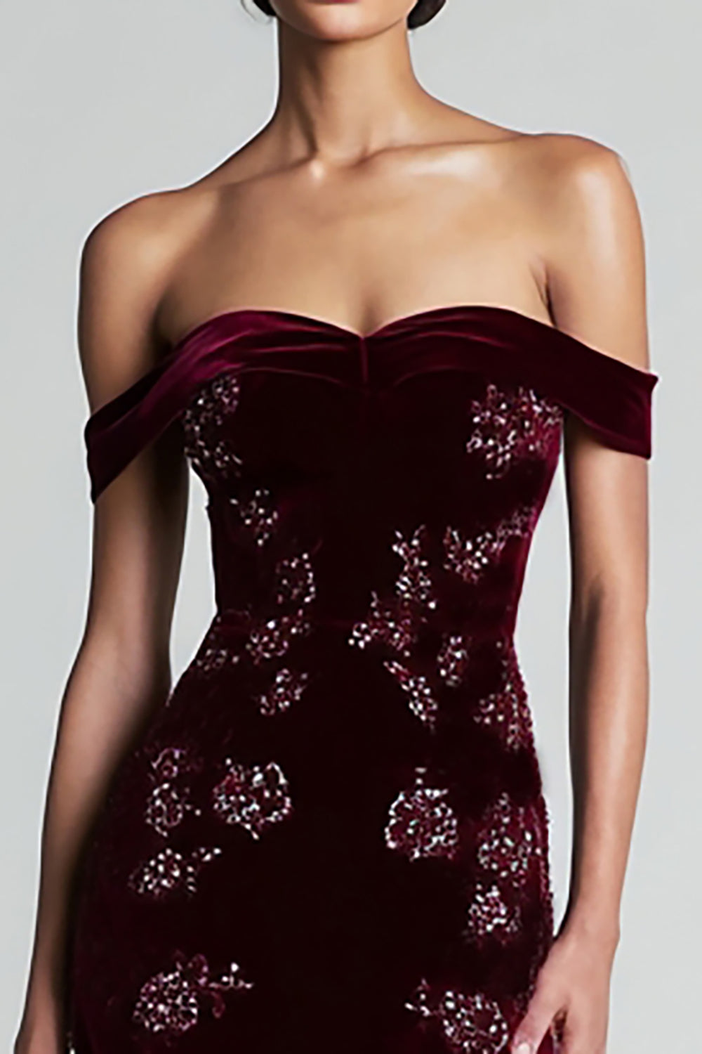 Vivienne Off-Shoulder Velvet Gown