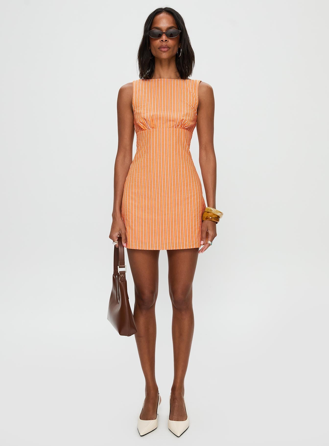 Ellesandra Striped Mini Dress