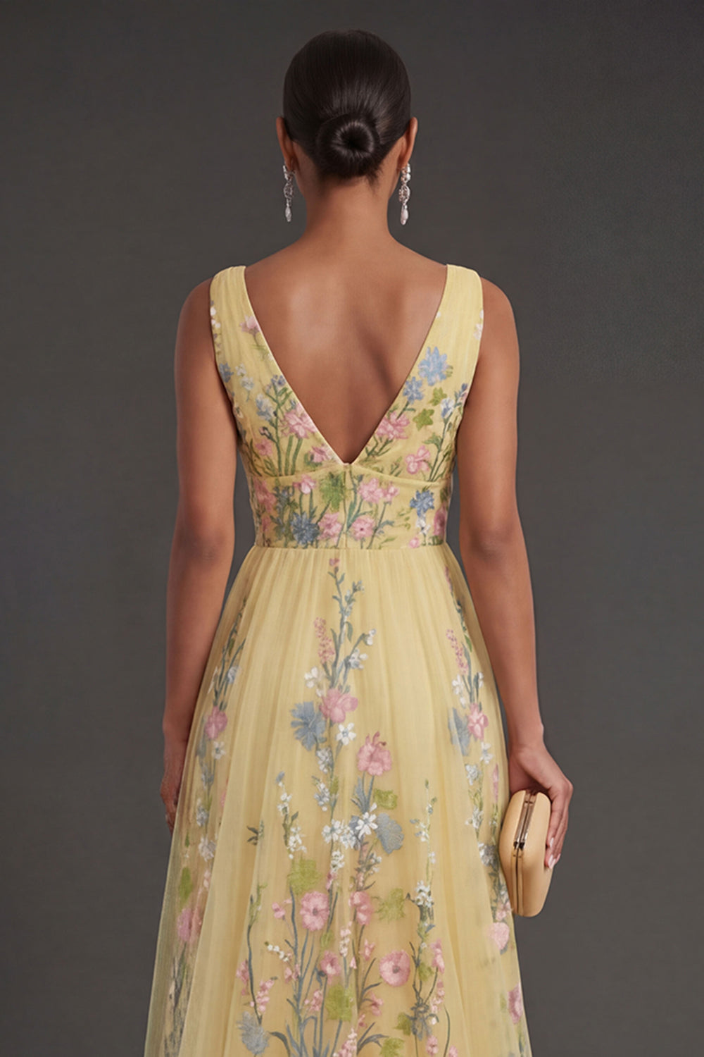 Margot Floral Backless Gown