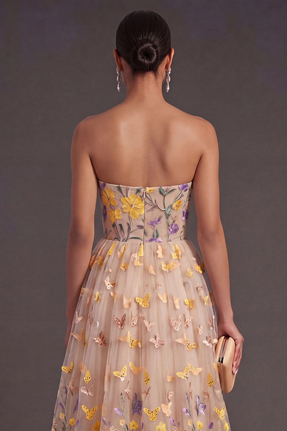 Bridgette Floral Appliqué A-Line Dress