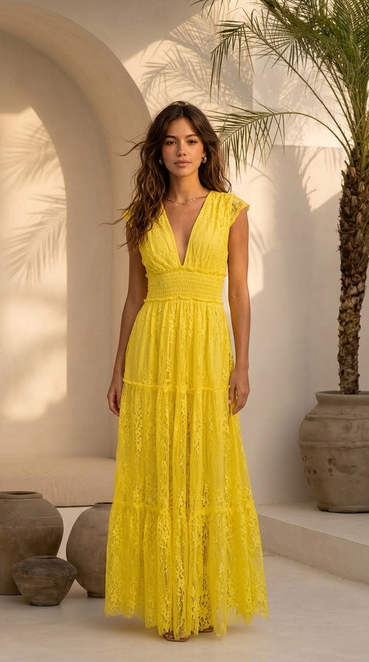 Riela Silk Maxi Dress