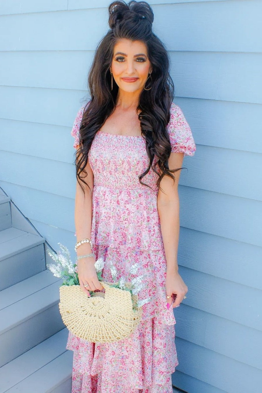 Amelie Floral Ruffle Maxi Dress