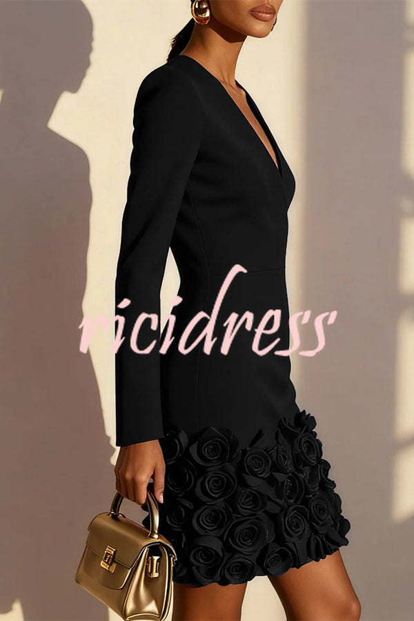 Aurora 3D Floral Mini Dress
