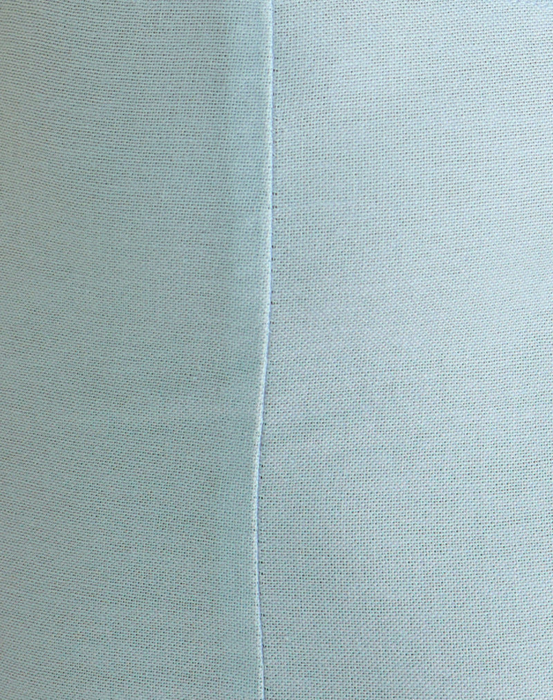 Ambra Linen Mini Dress in Sage Green