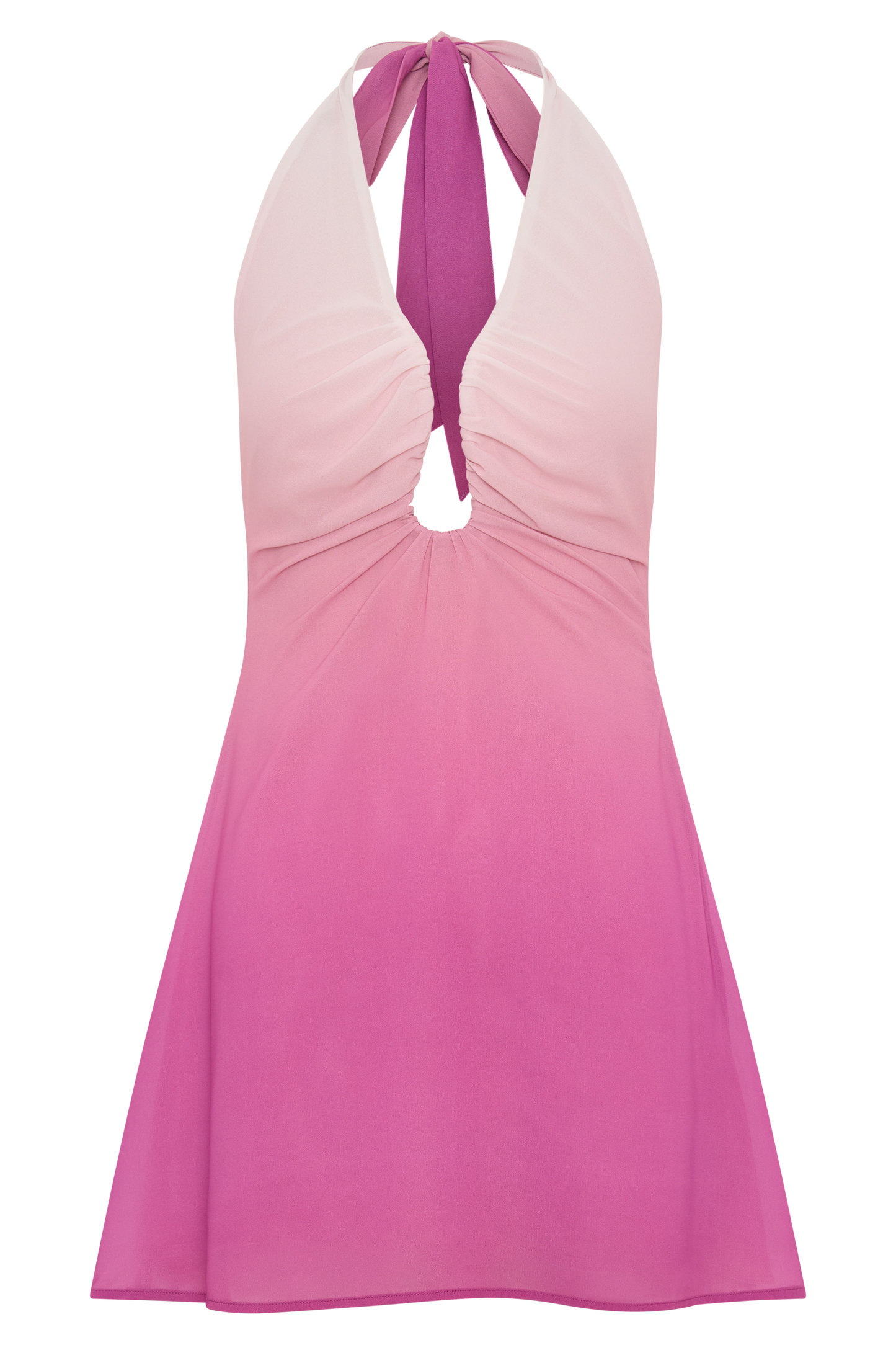 Malakhai Chiffon Halter Mini Dress
