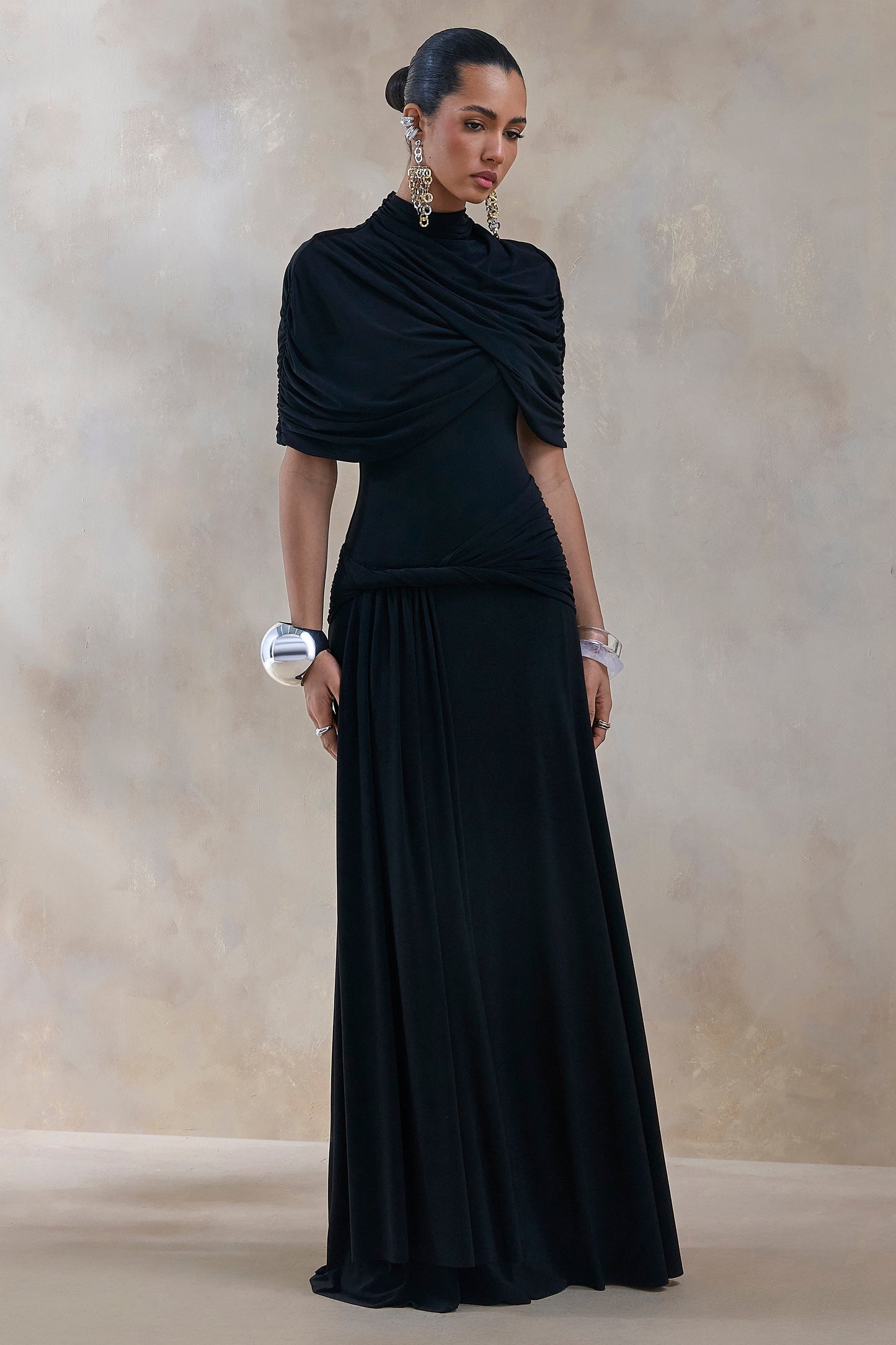 Evelisse Cape Maxi Dress