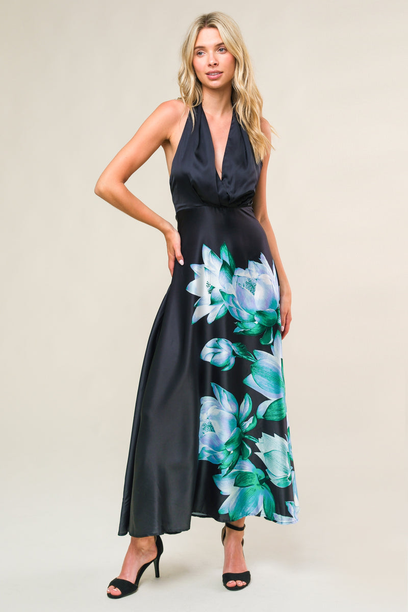 Ophelia Floral Tea-Length Dress
