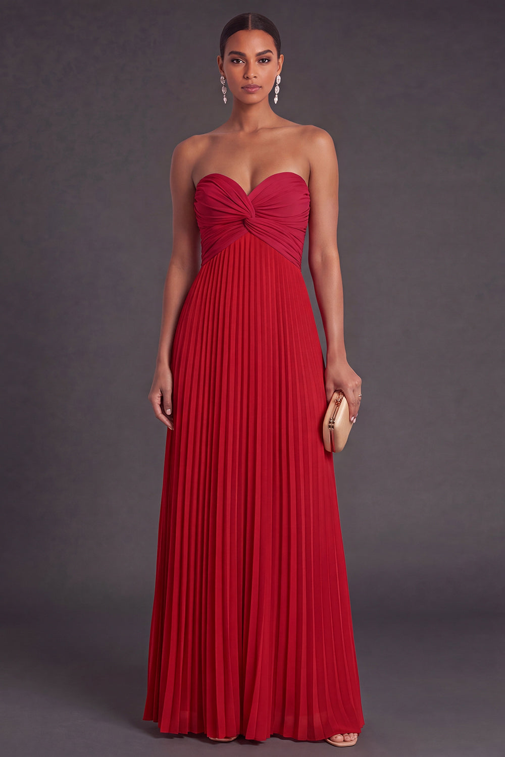 Valentina Pleated Sweetheart Formal Dress