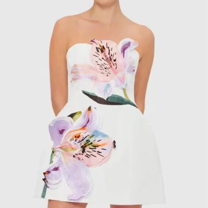Margot Floral Hollowout Cocktail Dress