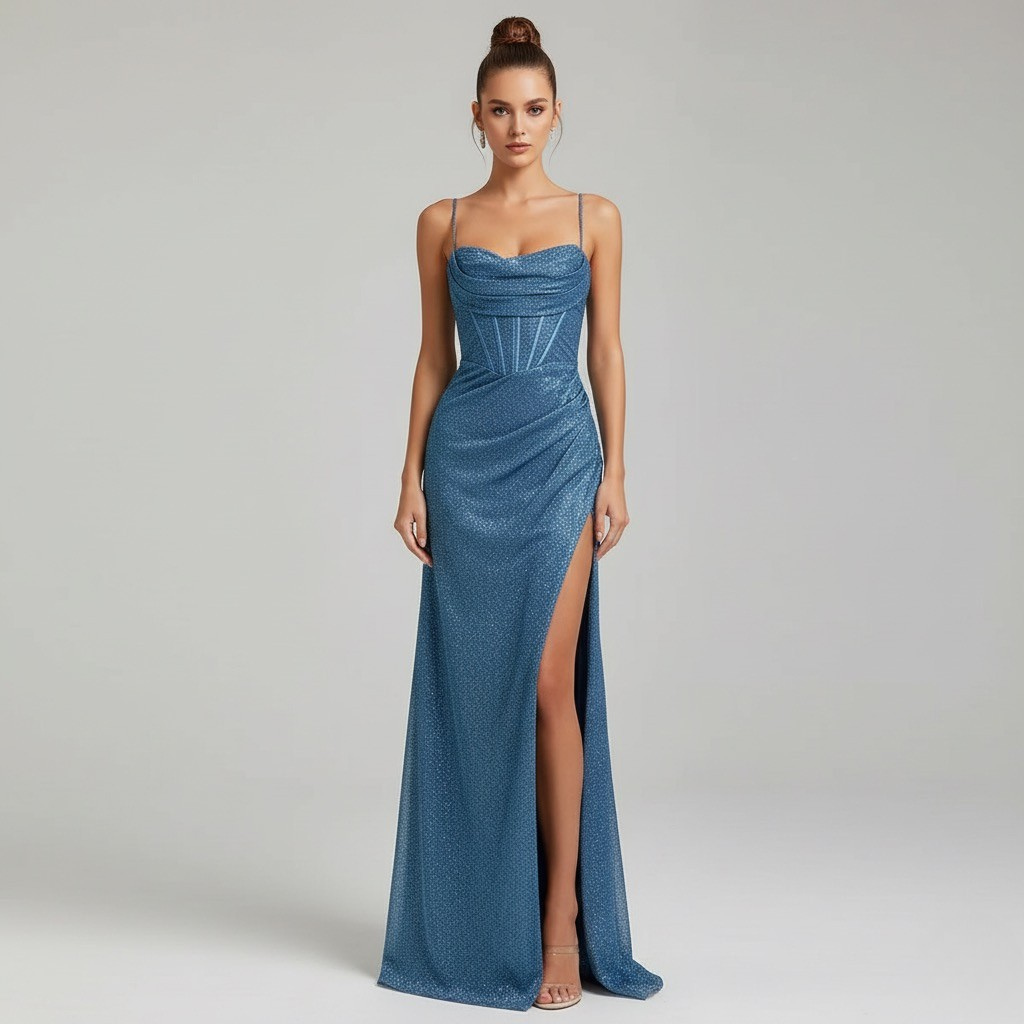 Aria Ruched Maxi Dress