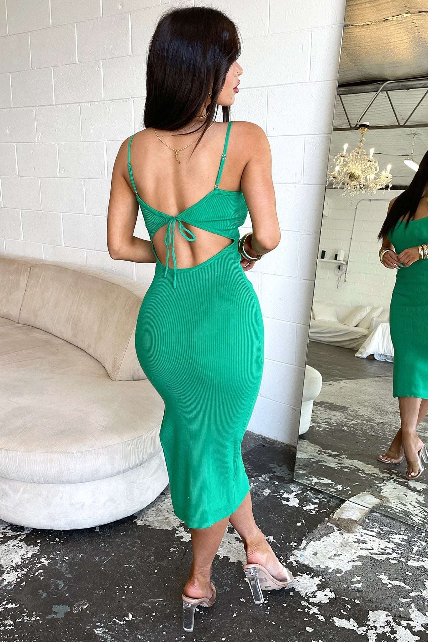 Erin Cream Midi Dress