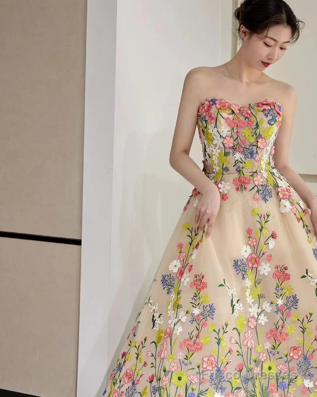 Isabelle Floral Tea-Length Dress