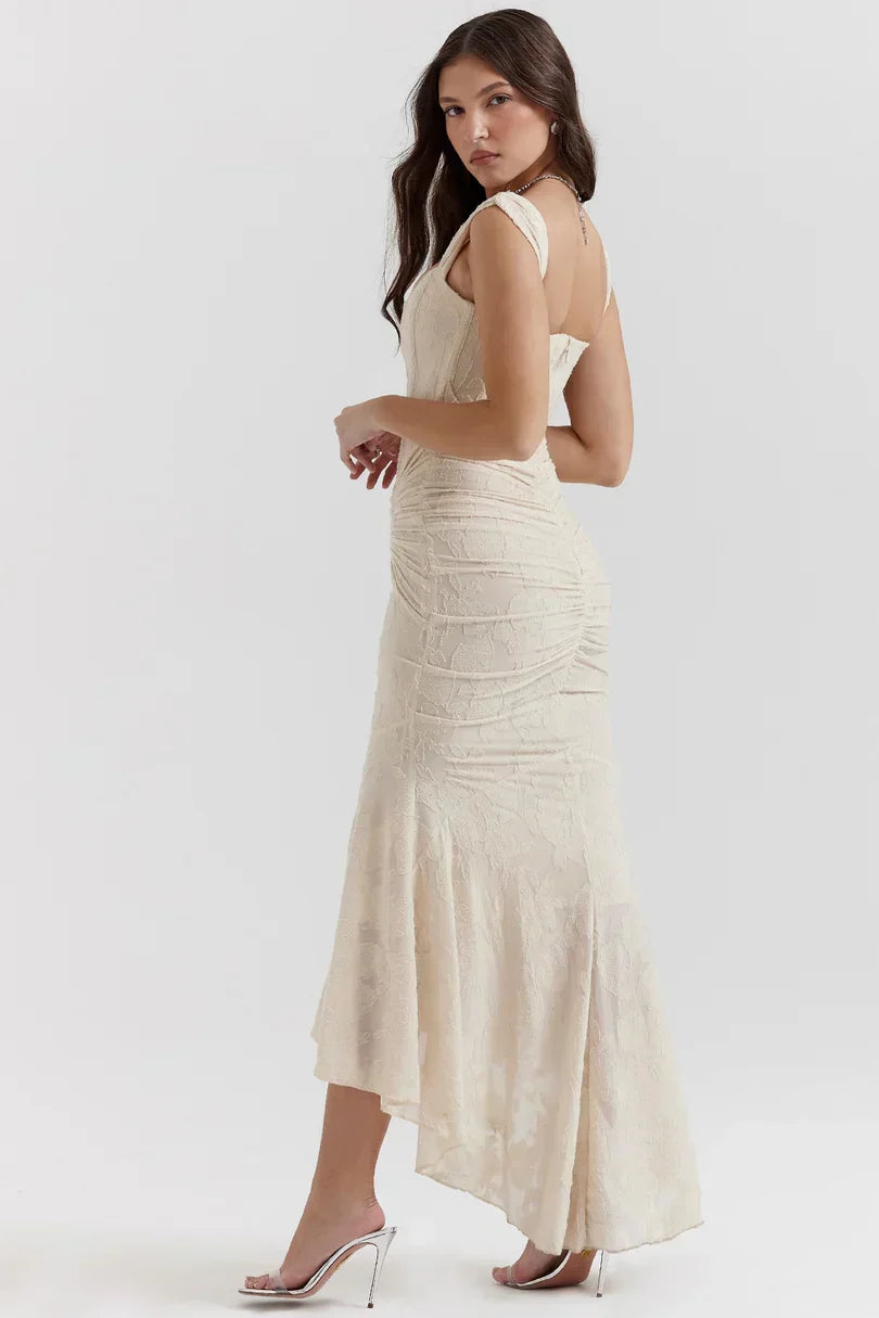 Numida Square Neck Corset Maxi Dress