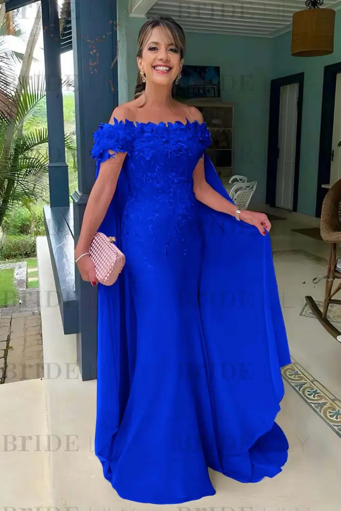 Margot Off-Shoulder Chiffon Mermaid Dress