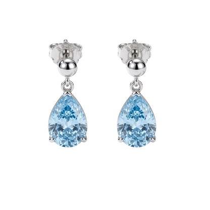 Ice Blue D Teardrop Necklace