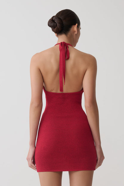 Bodhi Crochet Halter Mini Dress