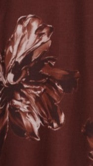 Skye Floral Maxi Dress in Chocolate