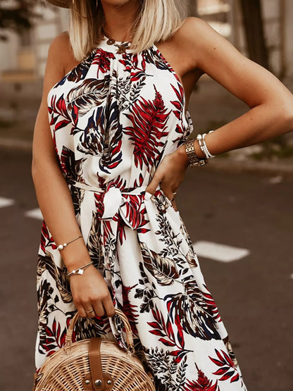 Celeste Printed Sleeveless Maxi Dress