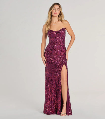 Chandler Sequin Lace-Up Dress
