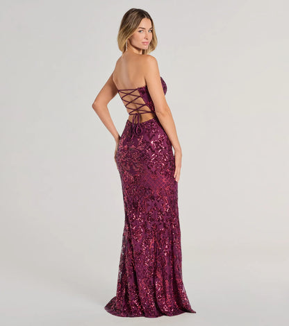 Chandler Sequin Lace-Up Dress