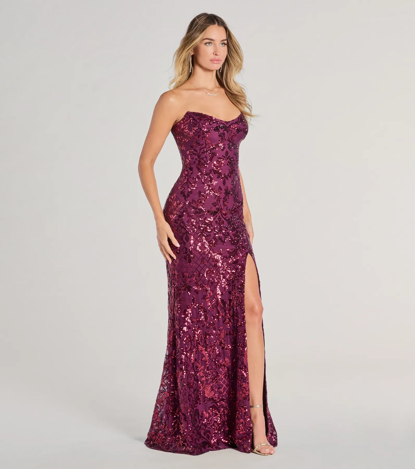 Chandler Sequin Lace-Up Dress