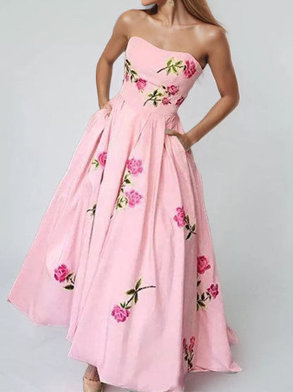 Margot Floral Tube Maxi Dress