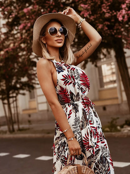 Celeste Printed Sleeveless Maxi Dress