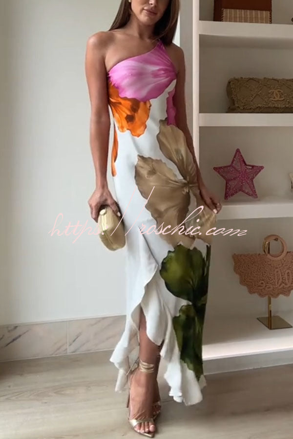 Margot Floral One-Shoulder Maxi Dress