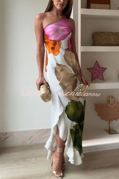 Margot Floral One-Shoulder Maxi Dress