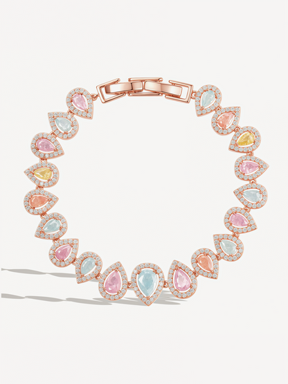 Rainbow Oval diamond bracelet