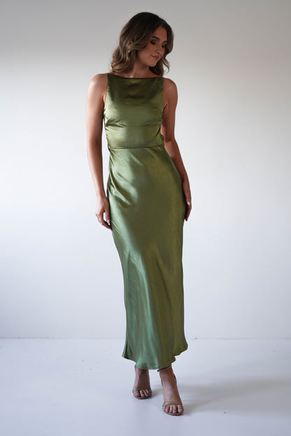Bayleigh Satin Maxi Dress