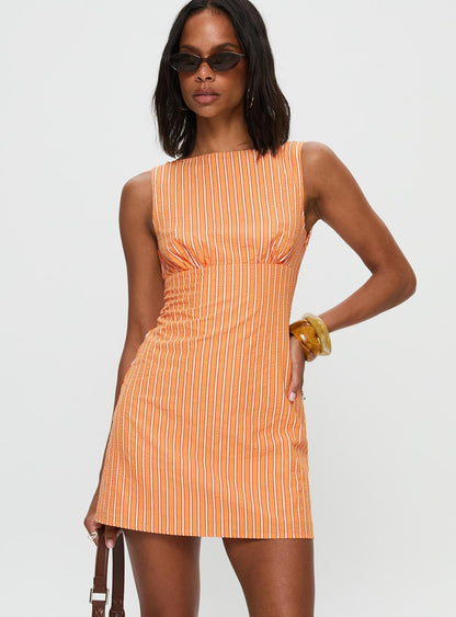 Ellesandra Striped Mini Dress