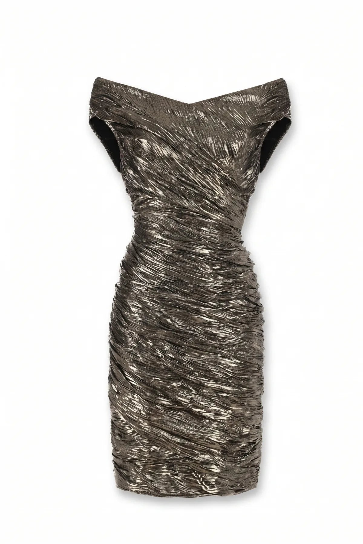 Laura Metallic Cocktail Dress in Gold