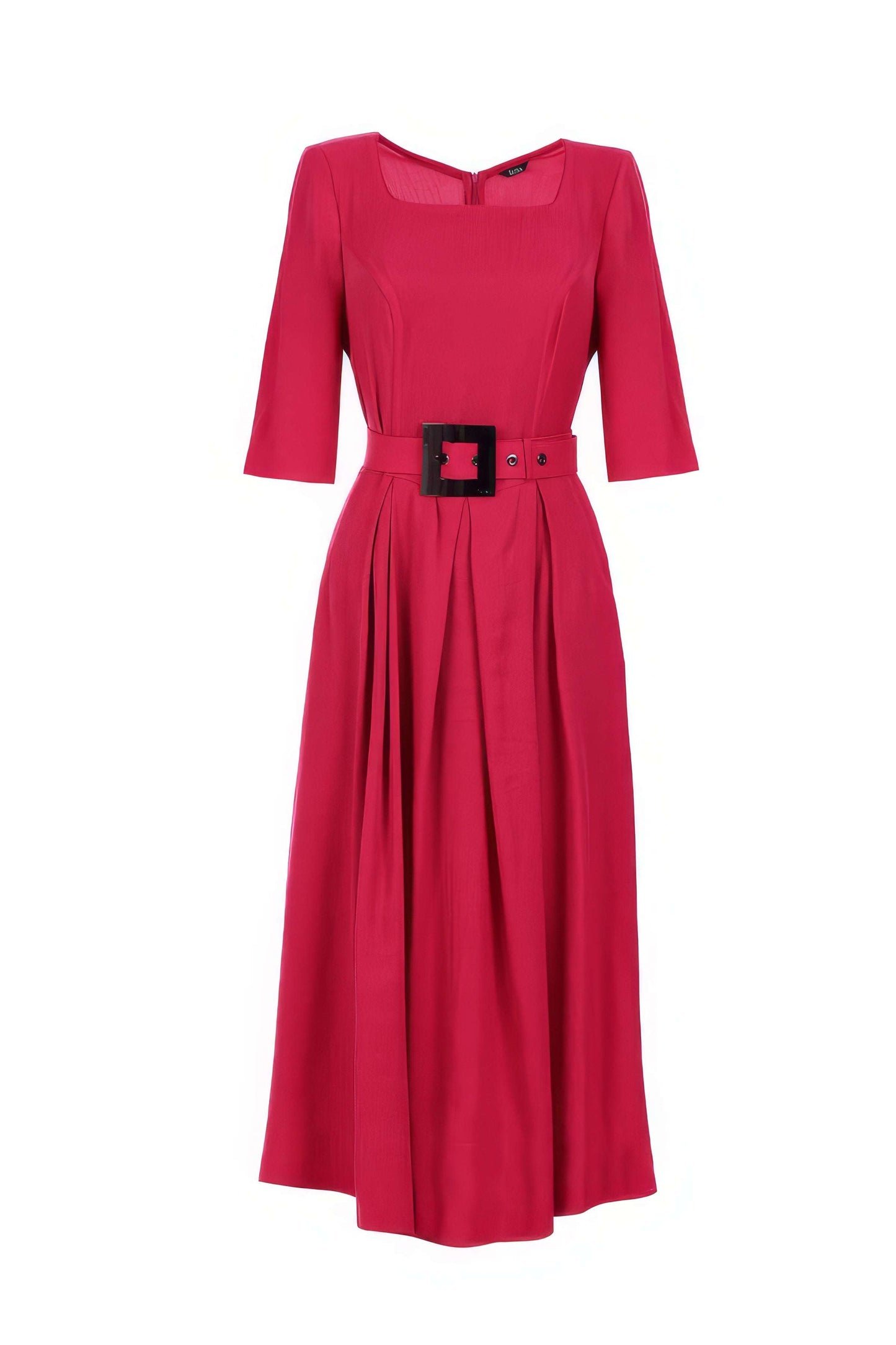 Valentina Belted A-Line Midi Dress