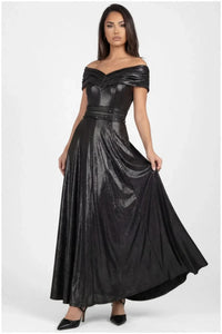Shoulder Maxi Gown, Iris