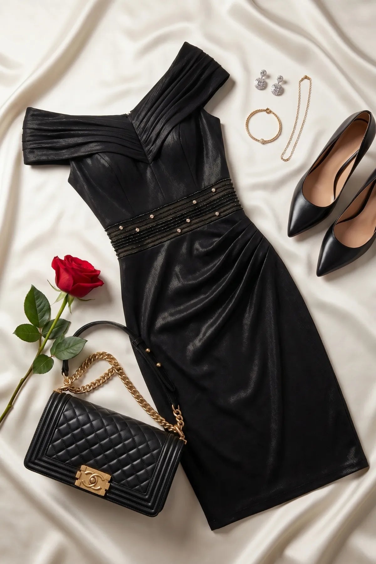 Margot Charcoal Cocktail Dress