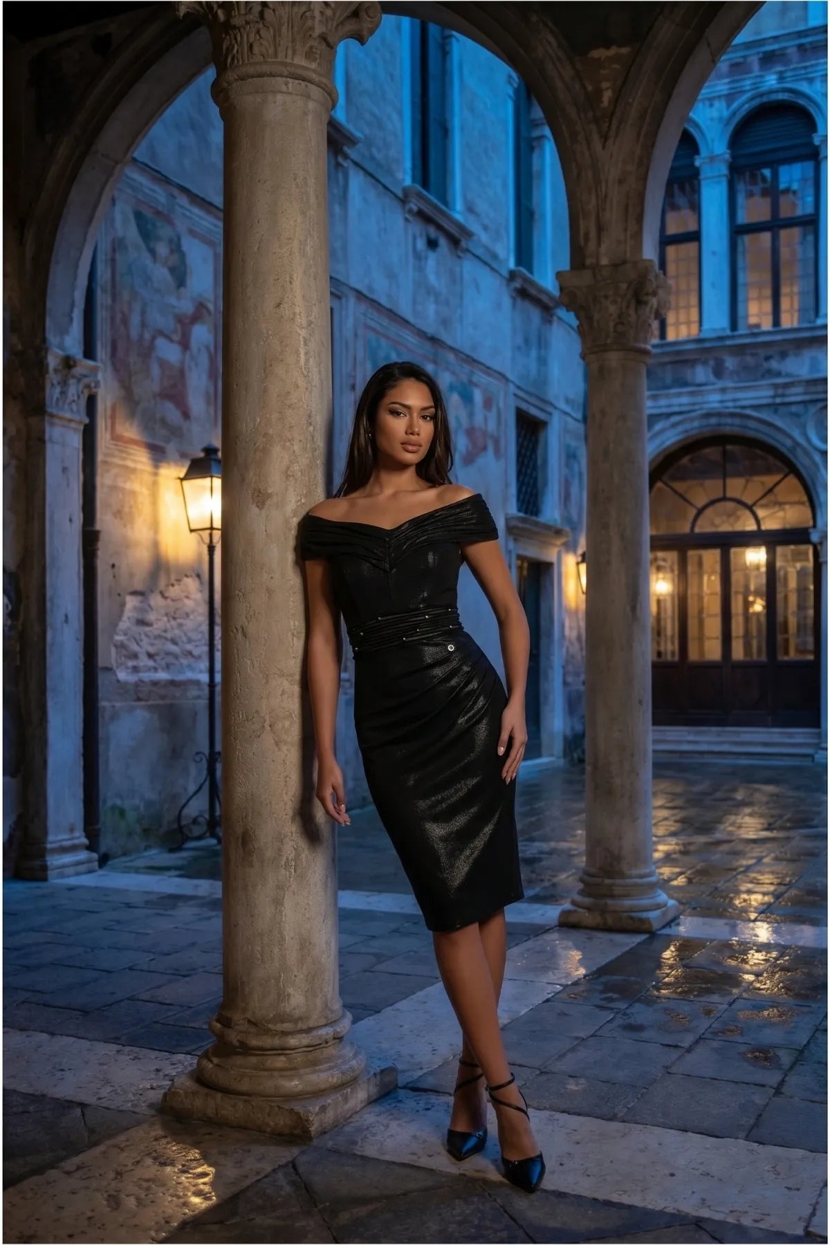 Margot Charcoal Cocktail Dress