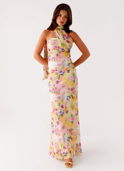 Songbird Sunburst Floral Maxi Dress
