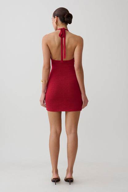 Bodhi Crochet Halter Mini Dress