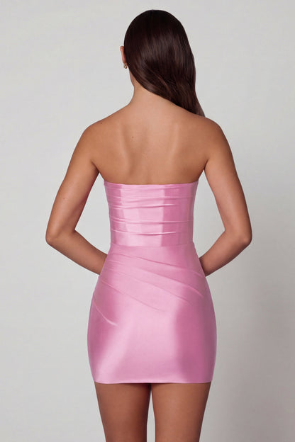 Yesenia Ruched Bandeau Mini Dress