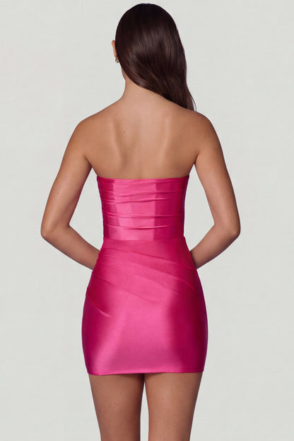 Yesenia Ruched Bandeau Mini Dress
