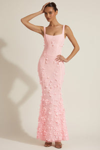 Scoop Corset Gown in Pink