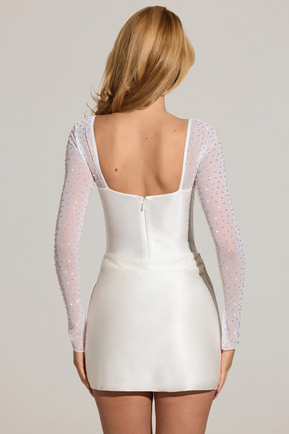 Clemmie Draped Mini Dress in Blush Pink