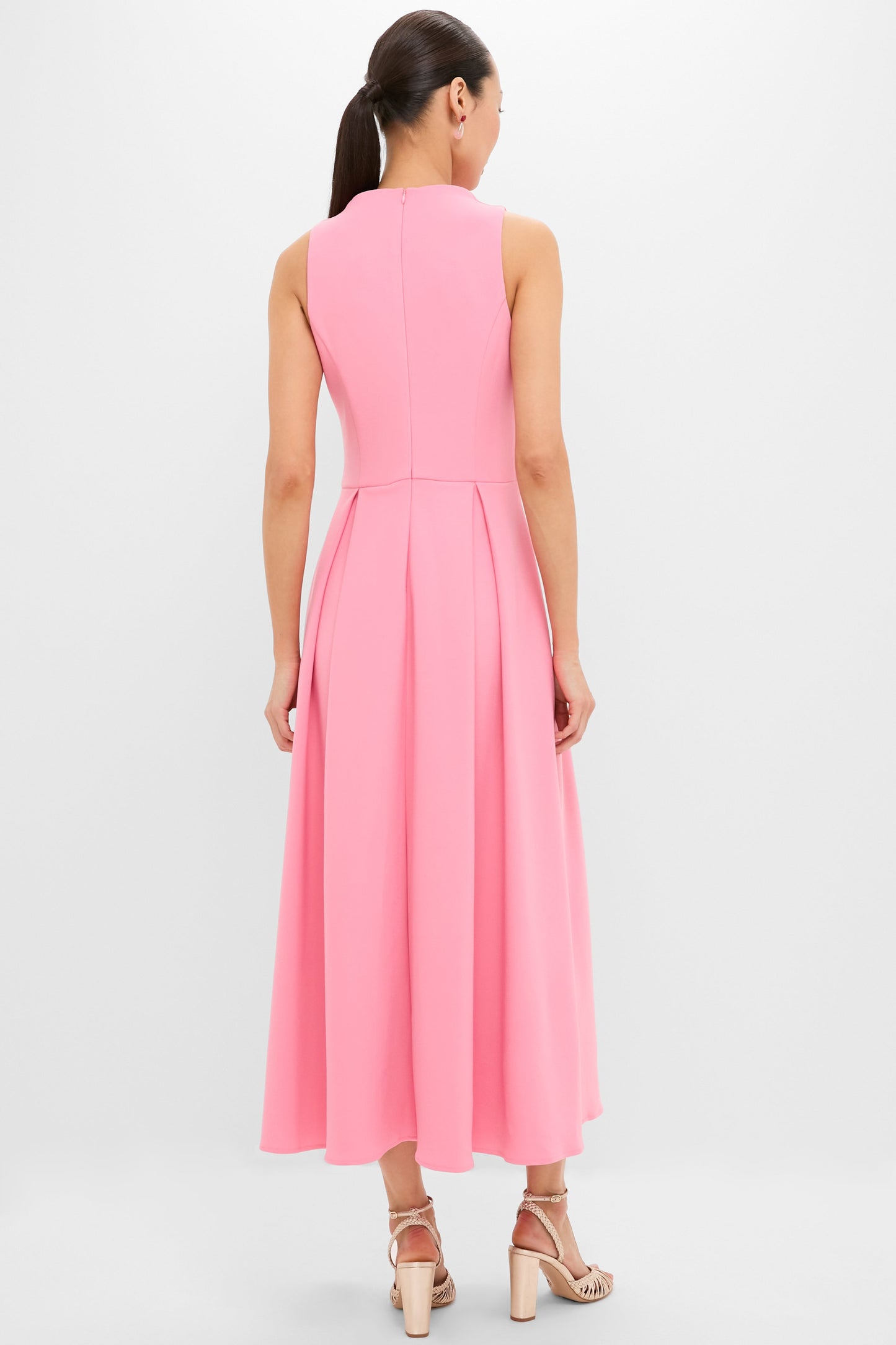 Risa Cowl Neck Gown in Bubblegum Pink
