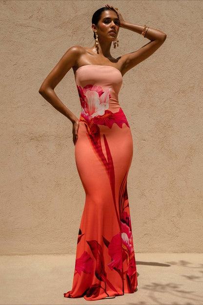 Valentina Floral Mermaid Maxi Dress