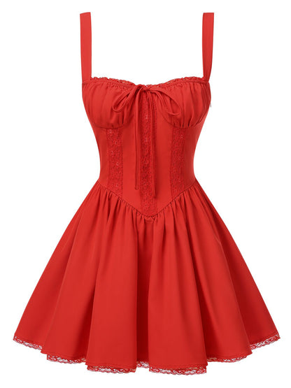 Margot Lace-Up Corset Mini Dress